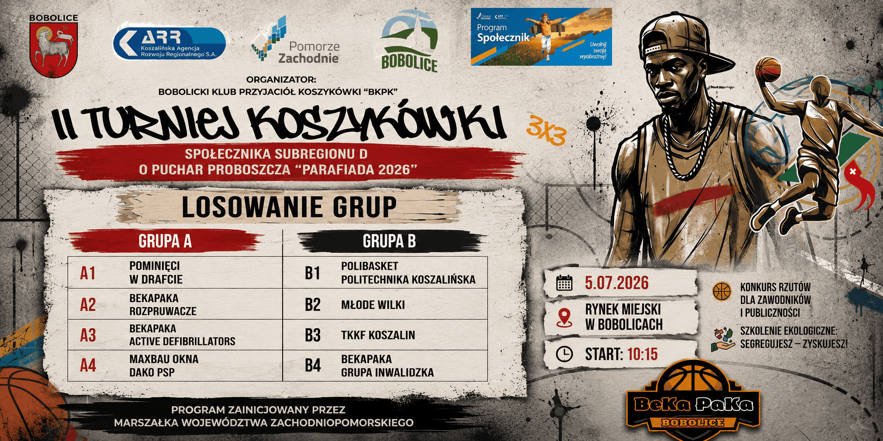 Okładka artykułu „Znamy grupy II Turnieju Koszykówki Społecznika Subregionu D – Parafiada 2026”